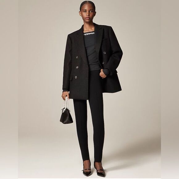 NWT J CREW Vintage rib boatneck T-shirt with embellishments in black - Picture 3 of 8